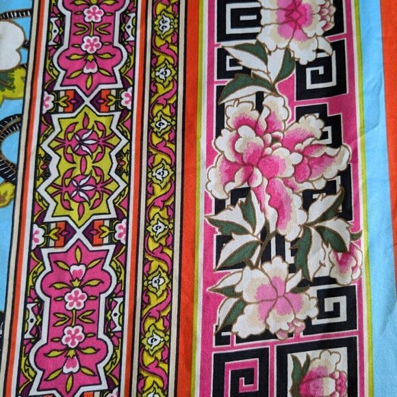 Natori Caftan Floral Lounge Gown Women's Large Vibrant Colorful Breezy V-Neck - Picture 13 of 16